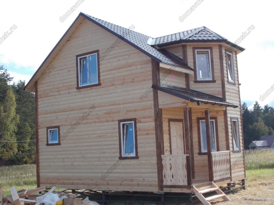 Дом из бруса «Д141» п. Колывань %%sep%% Строительство в Новосибирске